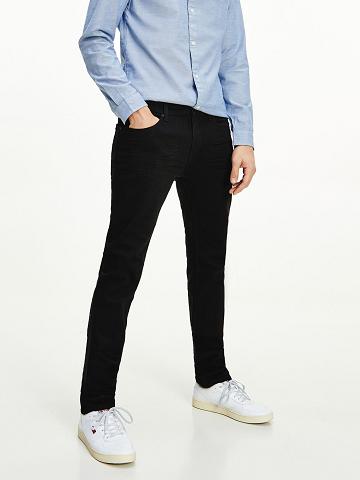Férfi Tommy Hilfiger wash slim fit Farmer Nadrág Fekete | HU 1176UZG
